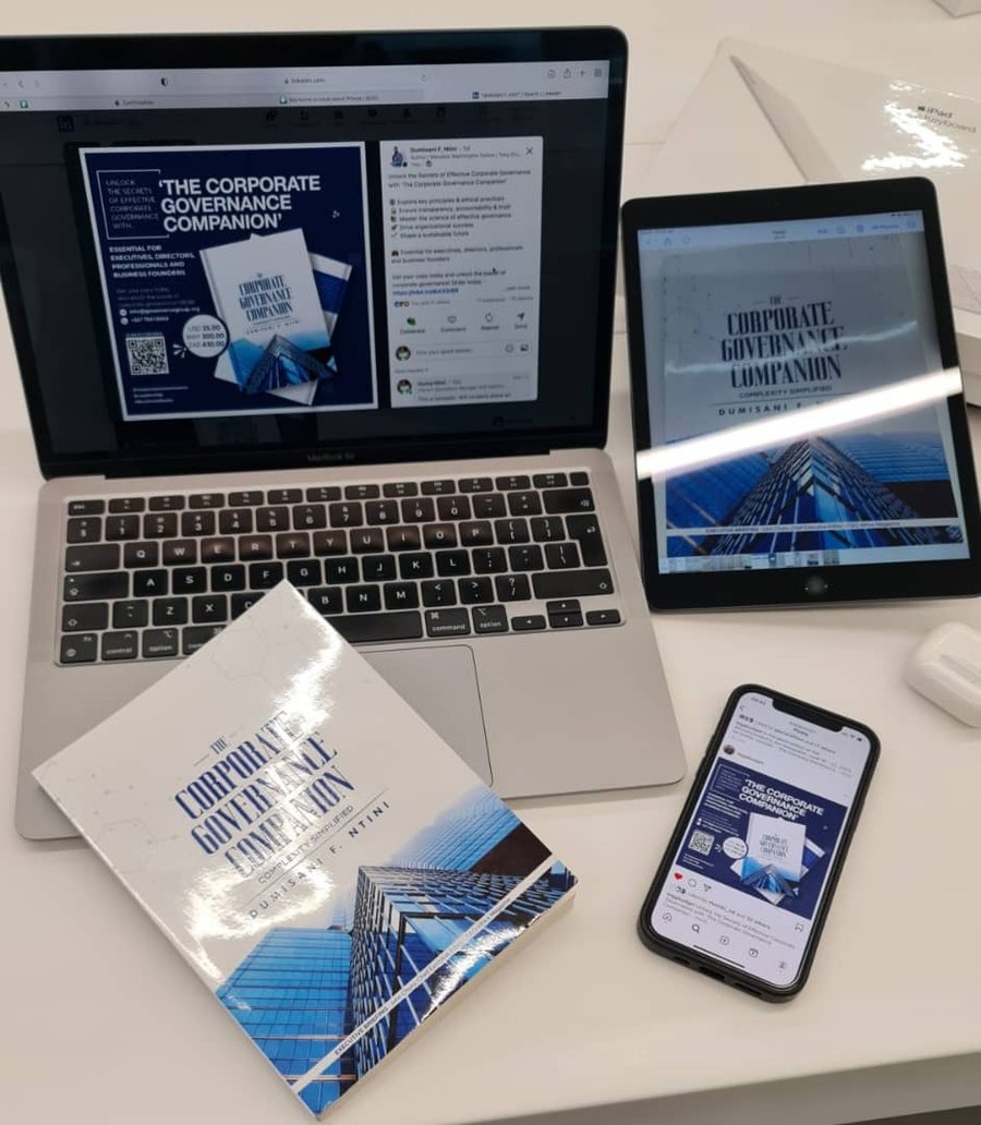 The Corporate Governance Companion on desk, tablet and phone